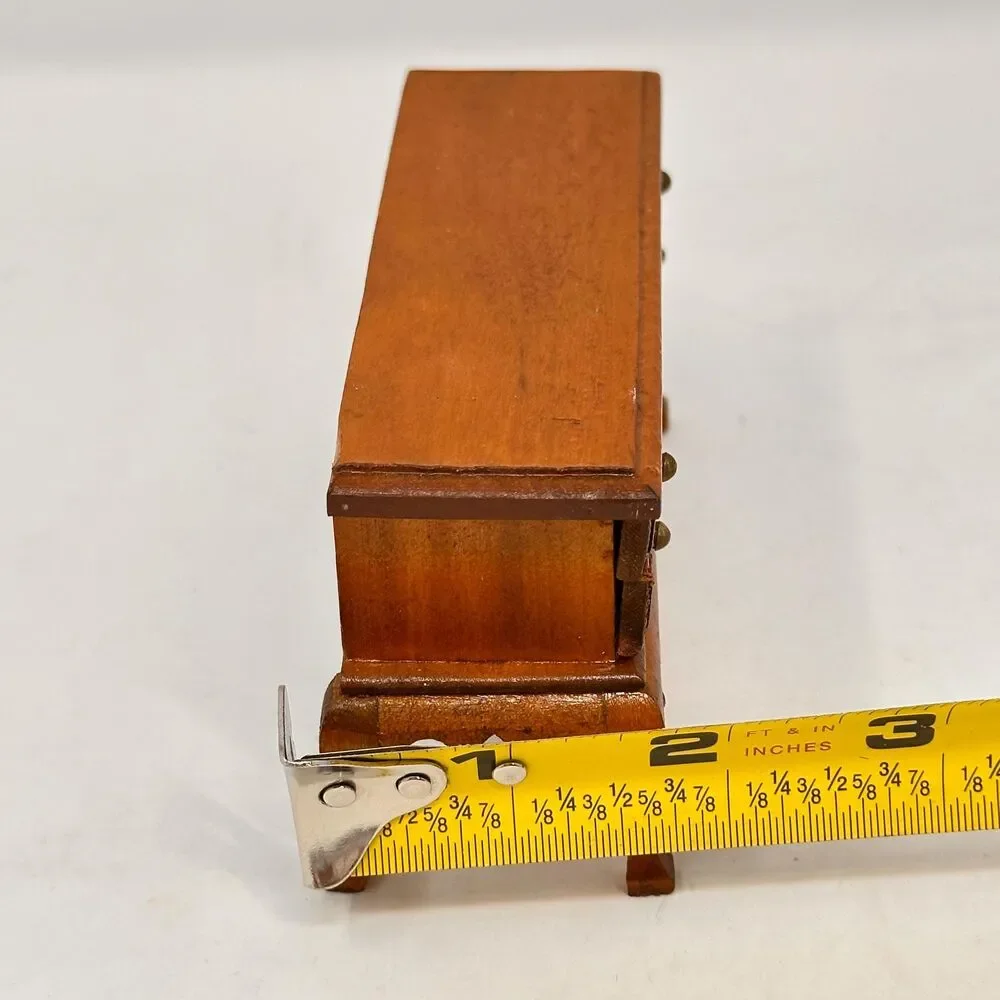 Vintage Miniature Wood Desk 1:12 Scale Dollhouse Executive Office Furniture